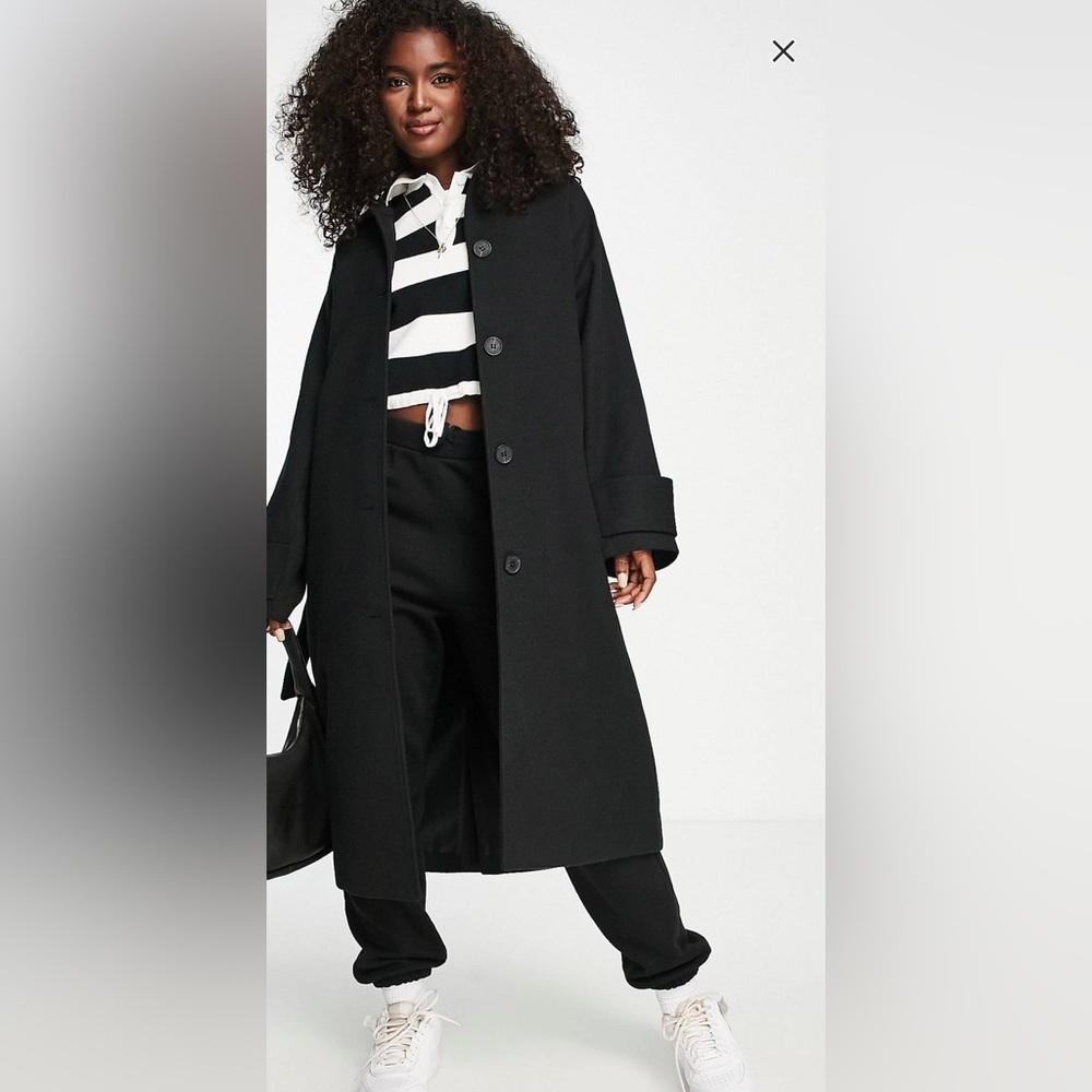 Belted Button Down Over Coat